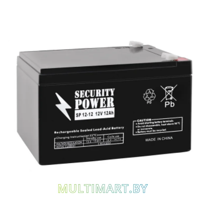 Аккумулятор для ИБП Security Power SP 12-12 F1 (12В/12 А·ч)